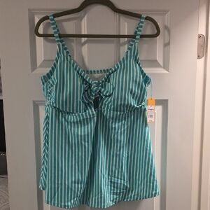 Striped Blue and White Tank Top